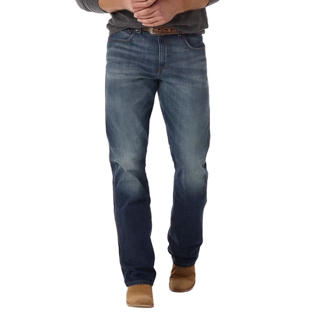 Wrangler Relaxed Boot Cut Men Male W30 L32 Inch Denim Western Cowboy Blue Jeans